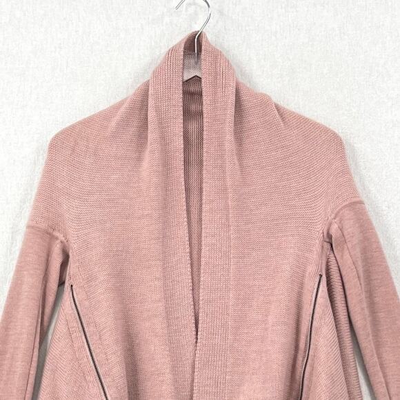 LULULEMON Wrap It Up Sweater Womens XS Pink Merino Wool Cardigan Athletic - Picture 5 of 16